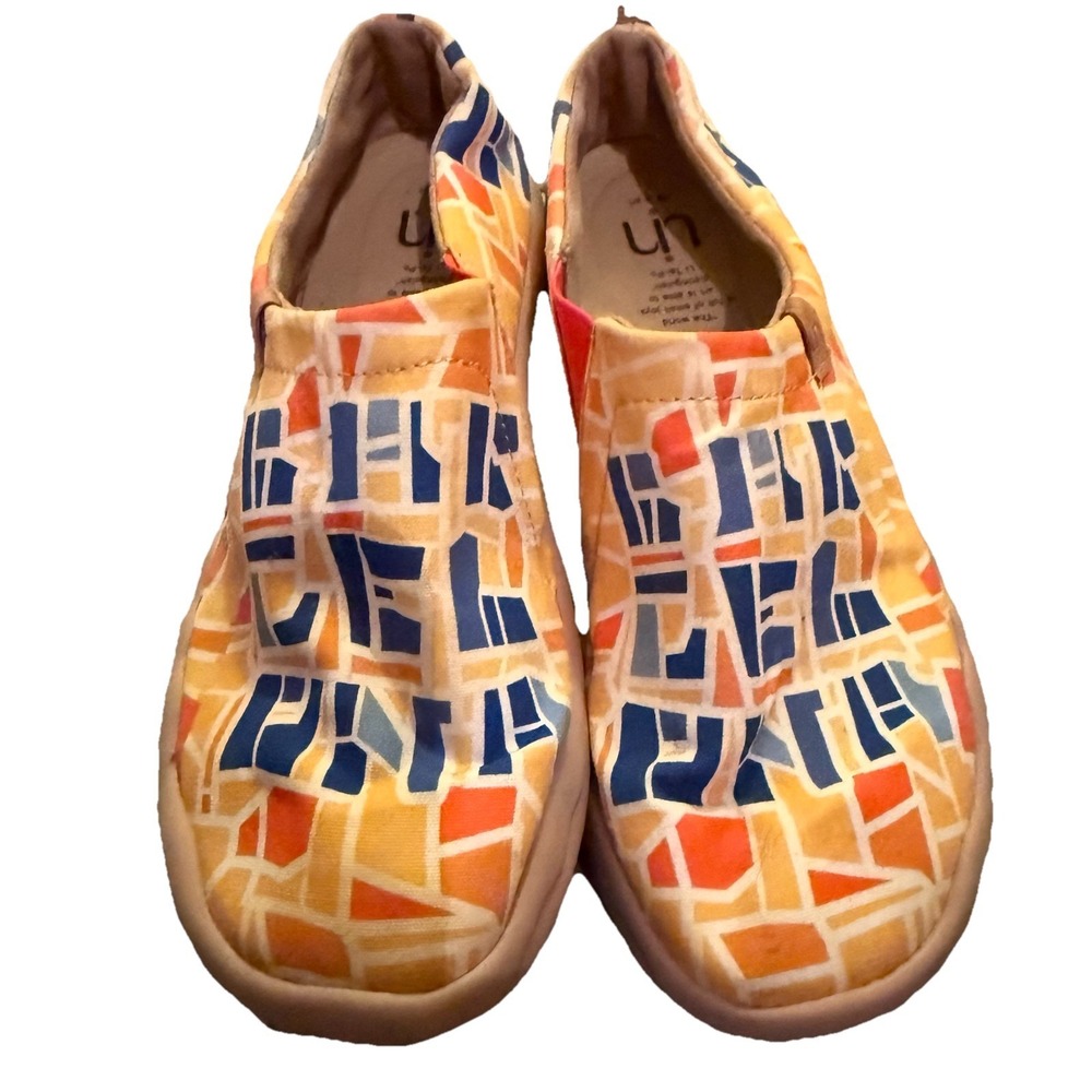 UIN Toledo Size 8 Women's Shoe Slip On Art Comfort Walking Flats Lightweight
